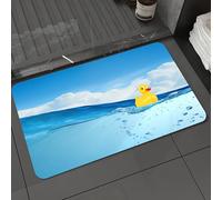 KDWJS Bath Mat,Soft and Comfortable,Super Water Absorption,Non-Slip,Machine Wash,Easier to Dry for Bathroom Floor Rug,Rubber duck, Duckling toy. Swimming in the pool. Pool,16x24 in