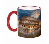 KDWJS Coffee Mug Funny Mug,Coloured Mug Cup Gift Birthday Work Office Christmas Printed Coffee Cup 11Oz Cups 330ml,White,Rome. The Colosseum at Sunset