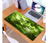 KDWJS Gaming Mouse Pad Mouse Mat - 35.5 x 16 in - XXL mousepad - Table mat large size - improved precision and speed - Lush tropical rainforest，Emerald jungle scene，Symphony of charming rainforest gr