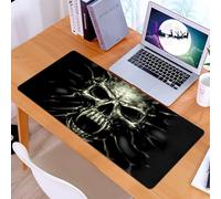 KDWJS Gaming Mouse Pad Mouse Mat - 35.5 x 16 in - XXL mousepad - Table mat large size - improved precision and speed - Dark and sinister skulls, peaks, ferocious skulls, skulls with serrated teeth an