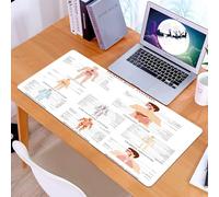 KDWJS Gaming Mouse Pad Mouse Mat - 35.5 x 16 in - XXL mousepad - Table mat large size - improved precision and speed - Human Anatomy,Complete Chart of Different Organ Body Structures Cell Life Medica