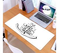 KDWJS Gaming Mouse Pad Mouse Mat - 35.5 x 16 in - XXL mousepad - Table mat large size - improved precision and speed - Hand drawn vintage label with an anchor and lettering. Love is the anchor.