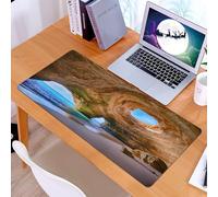 KDWJS Gaming Mouse Pad Mouse Mat - 35.5 x 16 in - XXL mousepad - Table mat large size - improved precision and speed - Nature's Masterpiece Coastal Cave with Sky Overlooking the Turquoise Waters and