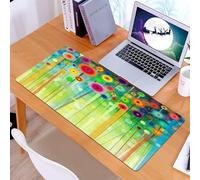 KDWJS Gaming Mouse Pad Mouse Mat - 35.5 x 16 in - XXL mousepad - Table mat large size - improved precision and speed - Watercolor Flower Home,Abstract Dandelion Inspired Spiral Blooms Petals Nature A