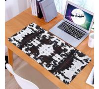KDWJS Gaming Mouse Pad Mouse Mat - 35.5 x 16 in - XXL mousepad - Table mat large size - improved precision and speed - Nature Dyeing. Dark Batik. Grey Tie DyePatterns.Sketch Banner Sea. Dark Seamless