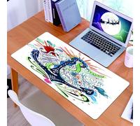 KDWJS Gaming Mouse Pad Mouse Mat - 35.5 x 16 in - XXL mousepad - Table mat large size - improved precision and speed - Anchor Decor,Ornate Ship Anchor with Sun Heart and Sea Lettering Mooring Tourist