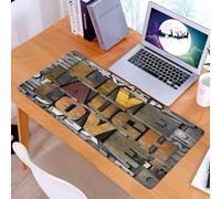 KDWJS Gaming Mouse Pad Mouse Mat - 35.5 x 16 in - XXL mousepad - Table mat large size - improved precision and speed - Live Laugh Love,Saying Promoting The Sacred Values of