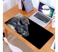 KDWJS Gaming Mouse Pad Mouse Mat - 35.5 x 16 in - XXL mousepad - Table mat large size - improved precision and speed - majestic gorilla with arms crossed, exuding tranquility and inner reflection