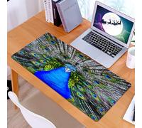 KDWJS Gaming Mouse Pad Mouse Mat - 35.5 x 16 in - XXL mousepad - Table mat large size - improved precision and speed - The magnificent peacock, with its spectacular broad tail, shows the artistic nat