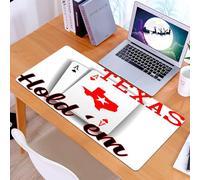 KDWJS Gaming Mouse Pad Mouse Mat - 35.5 x 16 in - XXL mousepad - Table mat large size - improved precision and speed - Poker Tournament Decorations, Texas Holdem Themed Pair of Aces with Map