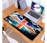 KDWJS Gaming Mouse Pad Mouse Mat - 35.5 x 16 in - XXL mousepad - Table mat large size - improved precision and speed - ld Shaky Grunge Distressed Union Jack Flag of Great in British Country