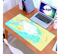 KDWJS Gaming Mouse Pad Mouse Mat - 35.5 x 16 in - XXL mousepad - Table mat large size - improved precision and speed - Arctic Ocean sea routes map with Northwest Passage and Northern Sea Route.
