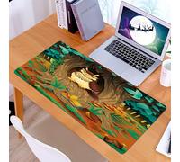 KDWJS Gaming Mouse Pad Mouse Mat - 35.5 x 16 in - XXL mousepad - Table mat large size - improved precision and speed - Owls, wise old nanny owl grandmother in the chestnut sanctify watching cross