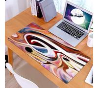 KDWJS Gaming Mouse Pad Mouse Mat - 35.5 x 16 in - XXL mousepad - Table mat large size - improved precision and speed - Inner Melody series. Design composed of colorful musical shapes as a metaphor on