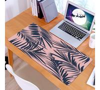 KDWJS Gaming Mouse Pad Mouse Mat - 35.5 x 16 in - XXL mousepad - Table mat large size - improved precision and speed - Navy and Blush,Summer Exotic Floral Tropical Palm Tree Leaf Banana Plant