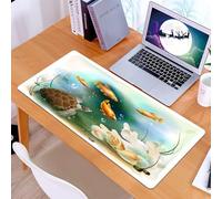 KDWJS Gaming Mouse Pad Mouse Mat - 35.5 x 16 in - XXL mousepad - Table mat large size - improved precision and speed - The charming underwater world, the ocean symphony of the water companion, the se