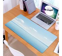 KDWJS Gaming Mouse Pad Mouse Mat - 35.5 x 16 in - XXL mousepad - Table mat large size - improved precision and speed - Ocean,Aquatic Seascape with Sky Landscape in Tropical Lands Relaxation Spot in t