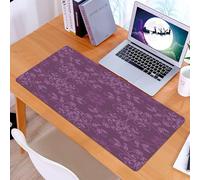 KDWJS Gaming Mouse Pad Mouse Mat - 35.5 x 16 in - XXL mousepad - Table mat large size - improved precision and speed - Eggplant, Stunning Well Formed Flowers on Gold Purple Background
