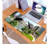 KDWJS Gaming Mouse Pad Mouse Mat - 35.5 x 16 in - XXL mousepad - Table mat large size - improved precision and speed - USA, Downtown Chicago Illinois Finance Business Center Lake Michigan Avenue Brid