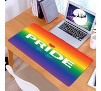 KDWJS Gaming Mouse Pad Mouse Mat - 35.5 x 16 in - XXL mousepad - Table mat large size - improved precision and speed - Pride,Abstract Vibrant Gay Rights Celebration Event with Gender Icons and