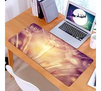 KDWJS Gaming Mouse Pad Mouse Mat - 35.5 x 16 in - XXL mousepad - Table mat large size - improved precision and speed - Ivory Close-up Dandelion Plants Petals Spring Inspirati