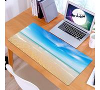 KDWJS Gaming Mouse Pad Mouse Mat - 35.5 x 16 in - XXL mousepad - Table mat large size - improved precision and speed - Ocean, sea and sky landscape on the beach in tropical exotic fantastic,