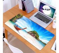 KDWJS Gaming Mouse Pad Mouse Mat - 35.5 x 16 in - XXL mousepad - Table mat large size - improved precision and speed - Amazing nature and exotic travel destination in Thailand. Thai tourist boat on w