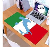 KDWJS Gaming Mouse Pad Mouse Mat - 35.5 x 16 in - XXL mousepad - Table mat large size - improved precision and speed - Italian flag colors, Italy - inspired design with flags, Italian tourism and cul
