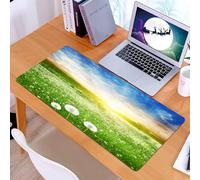 KDWJS Gaming Mouse Pad Mouse Mat - 35.5 x 16 in - XXL mousepad - Table mat large size - improved precision and speed - Meadow filled at sunrise,Dandelions and beautiful sky,Dandelions and sunny idyll