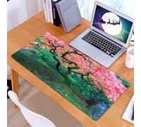 KDWJS Gaming Mouse Pad Mouse Mat - 35.5 x 16 in - XXL mousepad - Table mat large size - improved precision and speed - Old Red Lace Leaf Maple Tree at Japanese Garden in Portland Oregon during Autumn