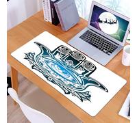 KDWJS Gaming Mouse Pad Mouse Mat - 35.5 x 16 in - XXL mousepad - Table mat large size - improved precision and speed - Hamsa, Evil Eye inside the hand of Fatima Esoteric protection Icon