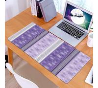 KDWJS Gaming Mouse Pad Mouse Mat - 35.5 x 16 in - XXL mousepad - Table mat large size - improved precision and speed - Ethnic, Arabesque Scroll, Western Christmas Snowflakes