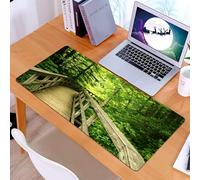 KDWJS Gaming Mouse Pad Mouse Mat - 35.5 x 16 in - XXL mousepad - Table mat large size - improved precision and speed - Green, Park Summer Scenic View Environment Nature Vacation Adventure Scene Image
