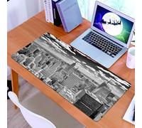 KDWJS Gaming Mouse Pad Mouse Mat - 35.5 x 16 in - XXL mousepad - Table mat large size - improved precision and speed - New York, NYC over Manhattan from the skyscraper roof Urban Global Culture Artis