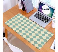 KDWJS Gaming Mouse Pad Mouse Mat - 35.5 x 16 in - XXL mousepad - Table mat large size - improved precision and speed - Geometric,Rhombus Pattern with Retro Design Inspirations Vintage Argyle Arrangem