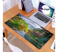KDWJS Gaming Mouse Pad Mouse Mat - 35.5 x 16 in - XXL mousepad - Table mat large size - improved precision and speed - House decoration, stairway to Mt. Fuji Fujiyoshida Japan Tourist Attractions