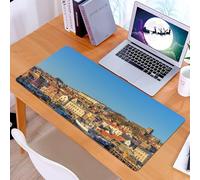 KDWJS Gaming Mouse Pad Mouse Mat - 35.5 x 16 in - XXL mousepad - Table mat large size - improved precision and speed - Scarborough Harbour and Town Large