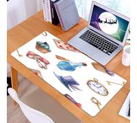 KDWJS Gaming Mouse Pad Mouse Mat - 35.5 x 16 in - XXL mousepad - Table mat large size - improved precision and speed - Mushroom Alarm Clock ice Cream Poker