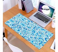 KDWJS Gaming Mouse Pad Mouse Mat - 35.5 x 16 in - XXL mousepad - Table mat large size - improved precision and speed - Paisley,Moroccan Old Fashioned Ottoman Mosaic Flowers Leaves Arabesque and Shabb