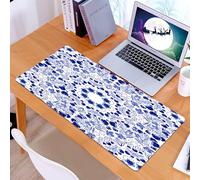 KDWJS Gaming Mouse Pad Mouse Mat - 35.5 x 16 in - XXL mousepad - Table mat large size - improved precision and speed - Flower,Middle Eastern Swirl Petals with Ethnic Ottoman Folk Art Effects Bo