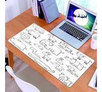 KDWJS Gaming Mouse Pad Mouse Mat - 35.5 x 16 in - XXL mousepad - Table mat large size - improved precision and speed - Nursery, wild animals in African Safari coloring book style Wildlife in design