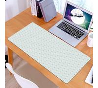 KDWJS Gaming Mouse Pad Mouse Mat - 35.5 x 16 in - XXL mousepad - Table mat large size - improved precision and speed - Charming Nautical Pattern Alternating Green Anchors and White Hearts on a Soft -