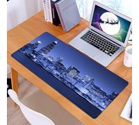 KDWJS Gaming Mouse Pad Mouse Mat - 35.5 x 16 in - XXL mousepad - Table mat large size - improved precision and speed - Usa,Chigago City Skyline at Night with Tall Buildings Urban Modern Life America