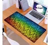 KDWJS Gaming Mouse Pad Mouse Mat - 35.5 x 16 in - XXL mousepad - Table mat large size - improved precision and speed - Artistic, the spectrum of colored stripes produces dynamic and radiant visual ef