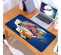 KDWJS Gaming Mouse Pad Mouse Mat - 35.5 x 16 in - XXL mousepad - Table mat large size - improved precision and speed - Astronaut thinker on the toilet reading a smartphone