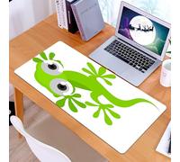 KDWJS Gaming Mouse Pad Mouse Mat - 35.5 x 16 in - XXL mousepad - Table mat large size - improved precision and speed - Reptile,Cute Lizard Looking at Us Creature Animal Primitive Nature Animation Rep