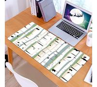 KDWJS Gaming Mouse Pad Mouse Mat - 35.5 x 16 in - XXL mousepad - Table mat large size - improved precision and speed - Forest,Dense Tree Formation Birch Trunks Abstract Grove Botanical