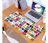 KDWJS Gaming Mouse Pad Mouse Mat - 35.5 x 16 in - XXL mousepad - Table mat large size - improved precision and speed - Alphabet for Kids ABC Educational Learning Tool for Boys and Babies Large A to Z