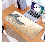 KDWJS Gaming Mouse Pad Mouse Mat - 35.5 x 16 in - XXL mousepad - Table mat large size - improved precision and speed - Watercolor Common Quails vector