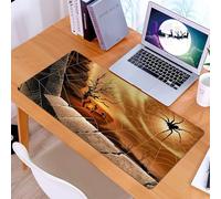 KDWJS Gaming Mouse Pad Mouse Mat - 35.5 x 16 in - XXL mousepad - Table mat large size - improved precision and speed - Halloween decoration, under the moonlight, witch brewing potions, spiders on the